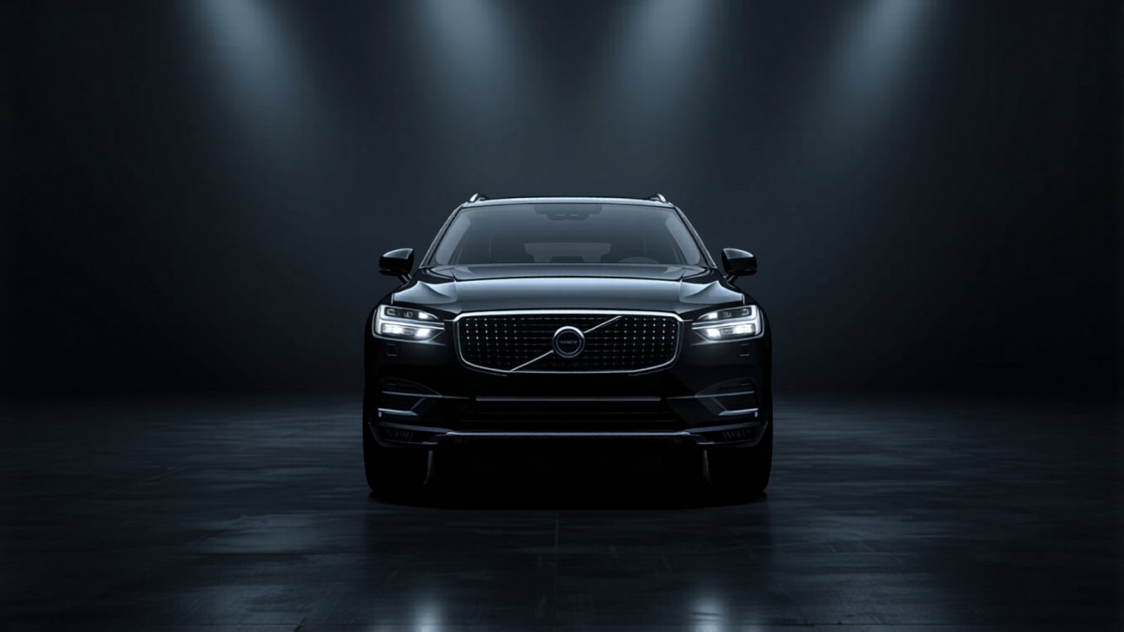 SUV สีเทาเข้ม ในโชว์รูม